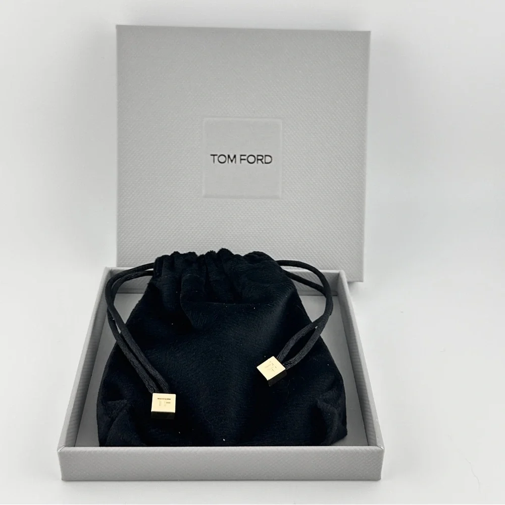 🆕 TOM FORD Elegant Gold Compact Mirror with Velvet Bag & Box